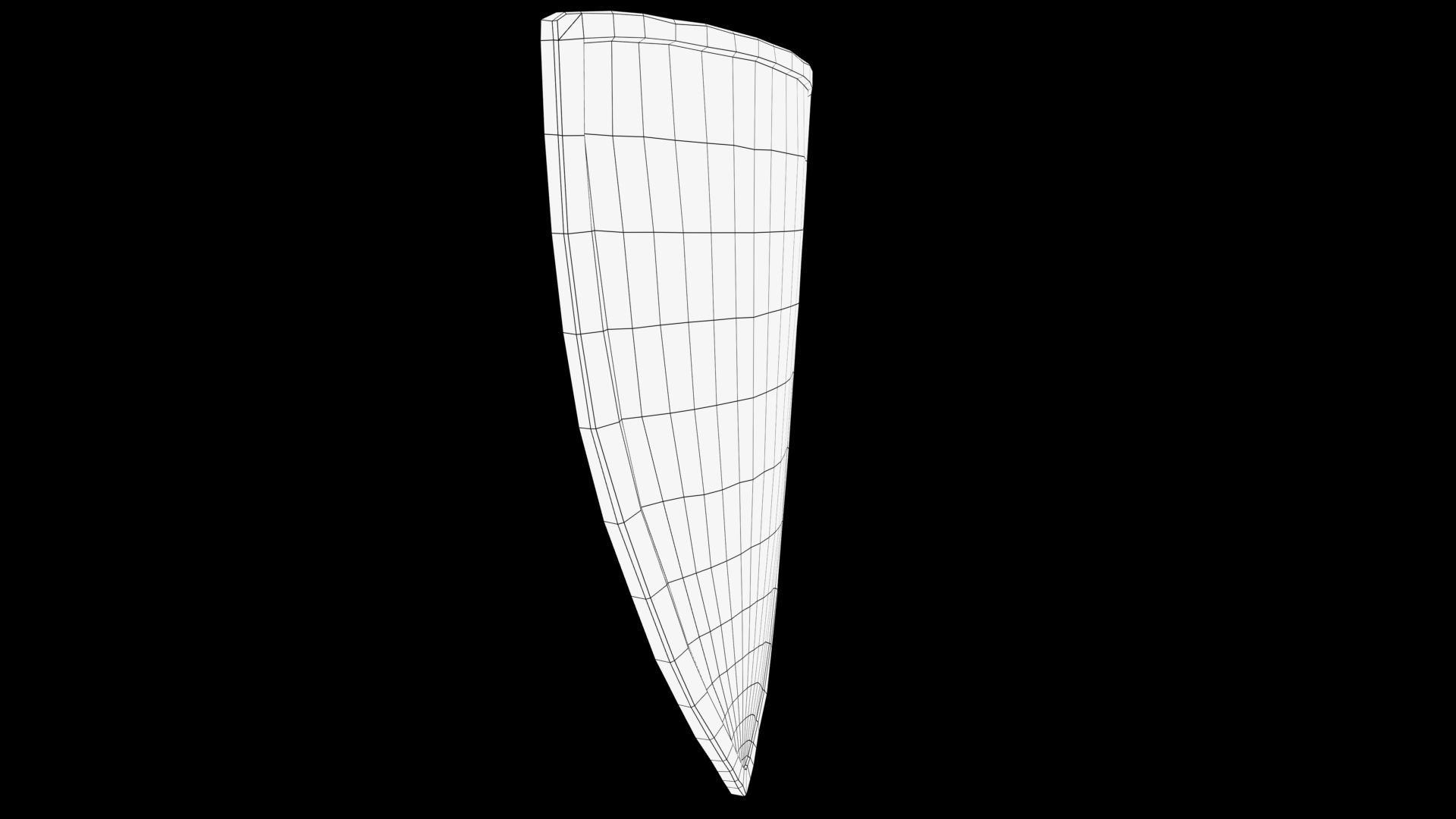 Shield surfboard Low-poly 3D model_5