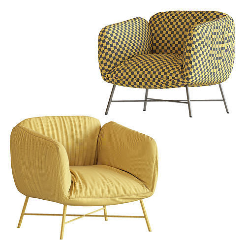 Jolie My Home Collection Armchair 3D model 5