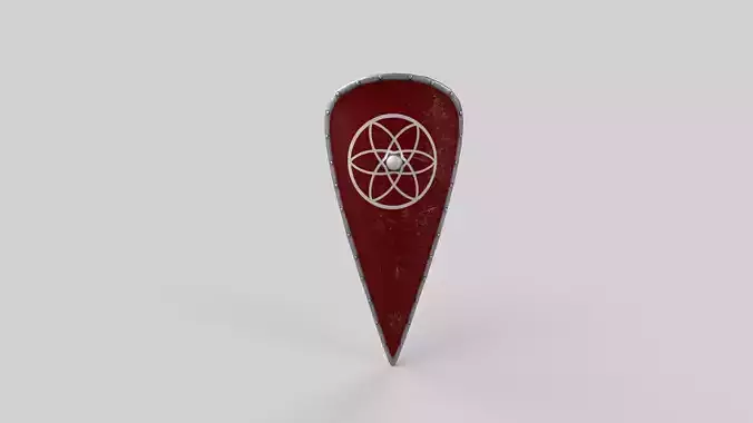 Shield pin with circle in middle
