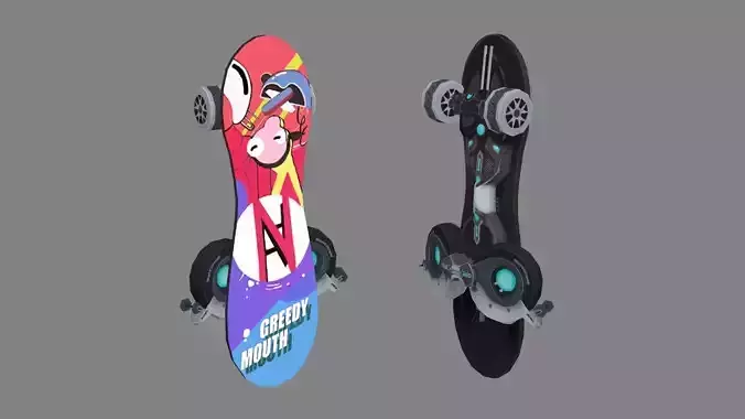 cartoon skateboard - aircraft