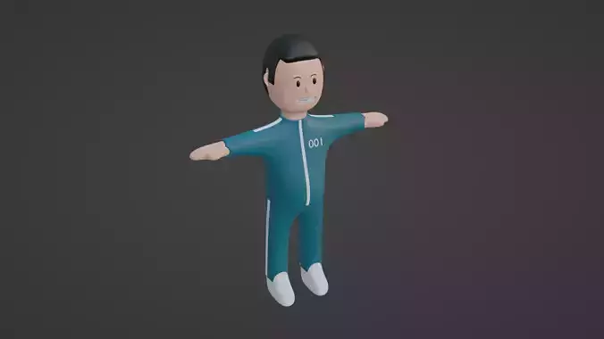 Squid Game Character - Number One Low-poly 3D model
