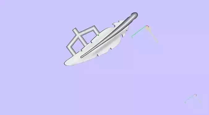 Feather boat flying in air