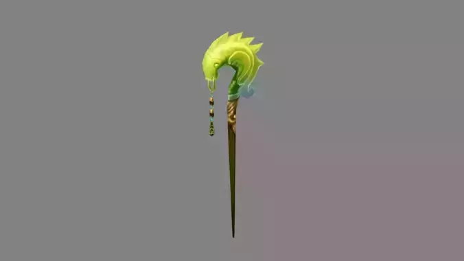 cartoon hairpin - emerald fish