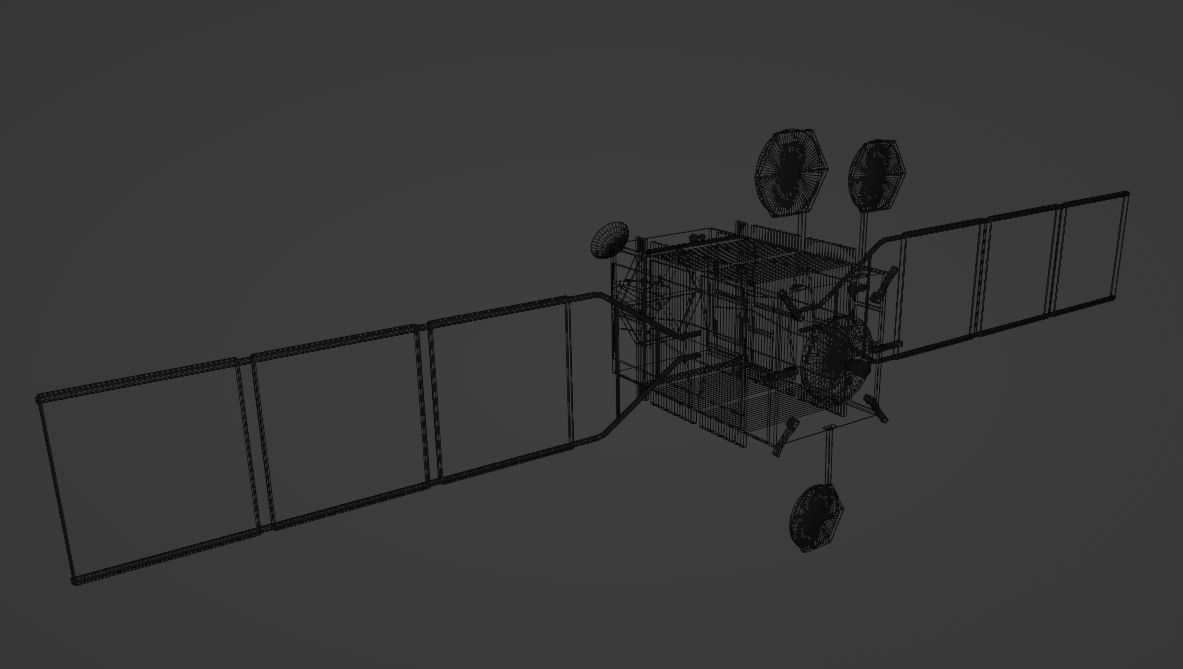 Turksat Satelite  Low-poly 3D model_3