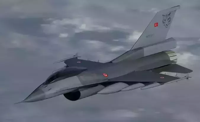 Fighter Jet Plane Low-poly 3D model