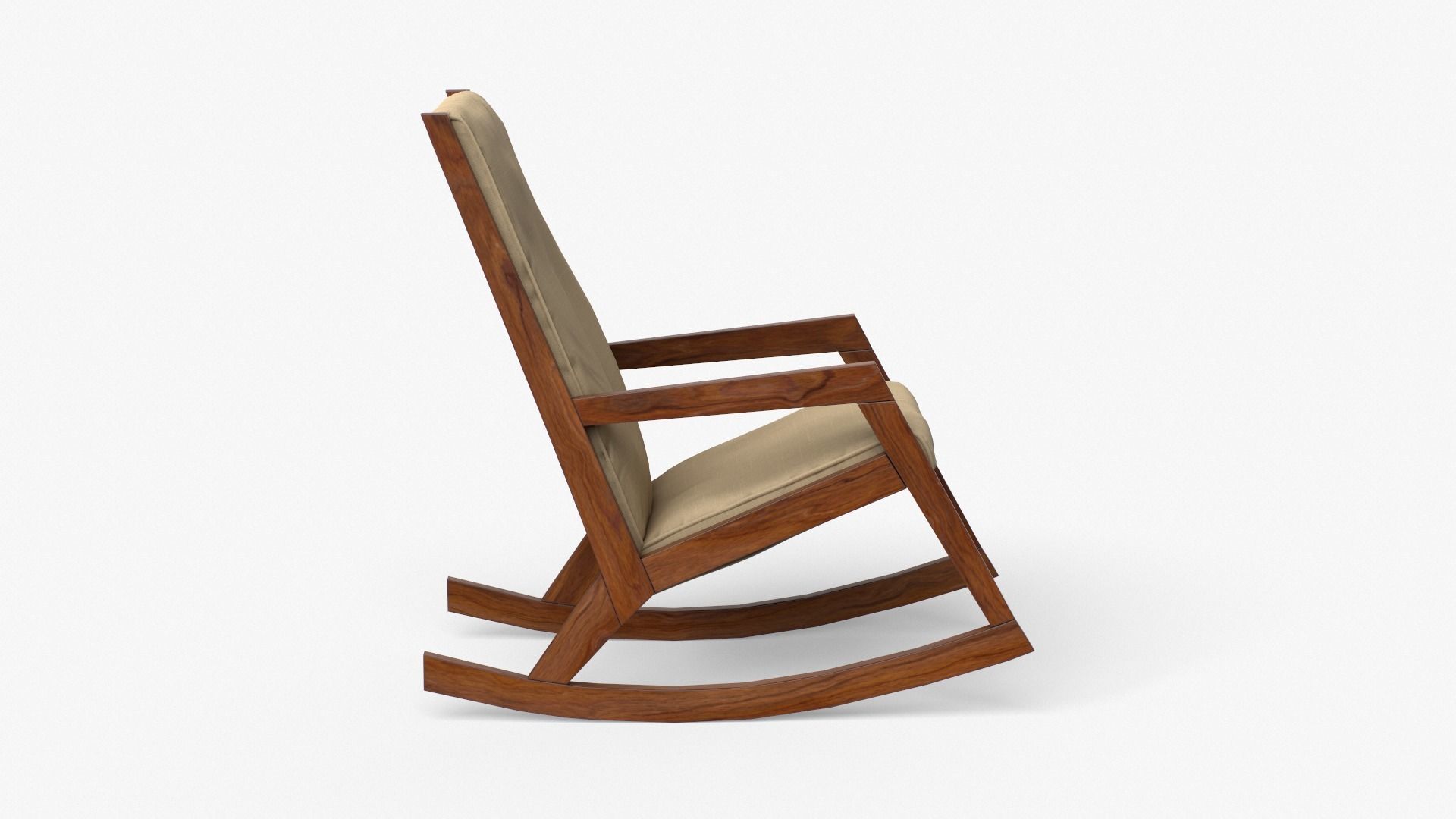 Rezzan Rocking Chair in oak Low-poly 3D model_5
