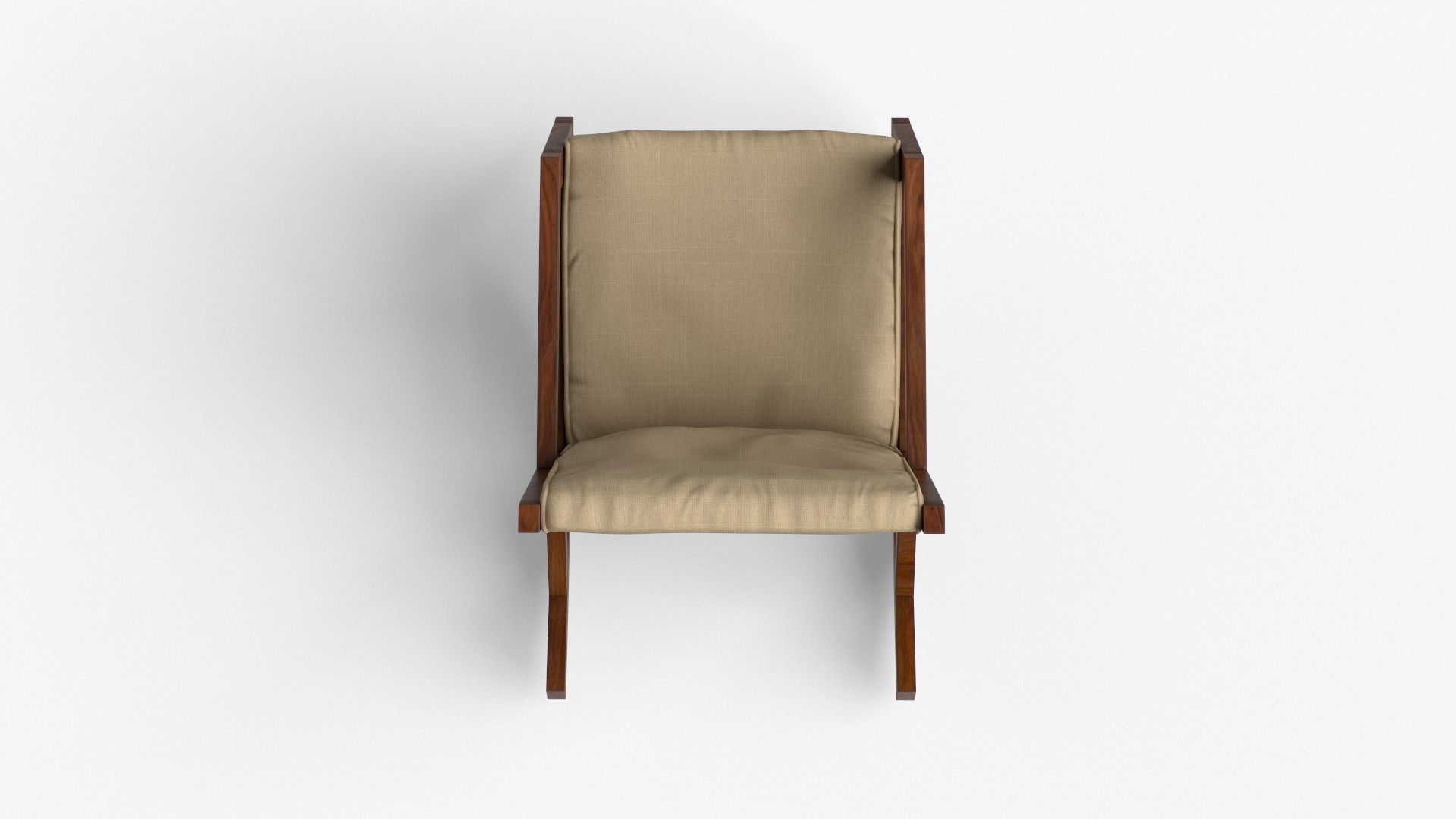 Rezzan Rocking Chair in oak Low-poly 3D model_4