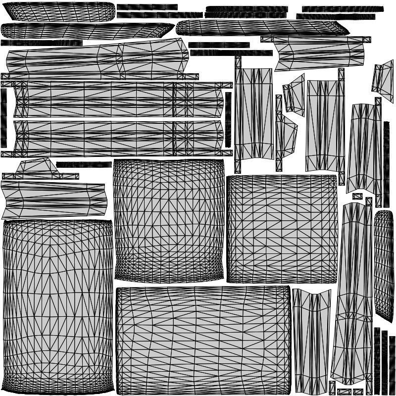 Rezzan Rocking Chair in oak Low-poly 3D model_7