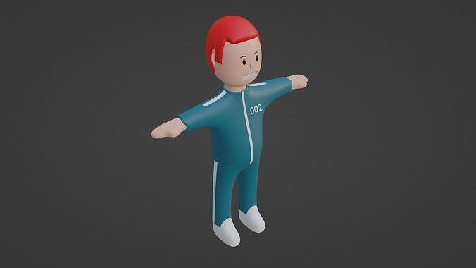 Squid Game Character - Number Two Low-poly 3D model