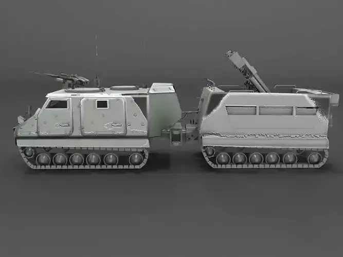 Bronco ATTC Mortar Tracked Carrier Low-poly 3D model