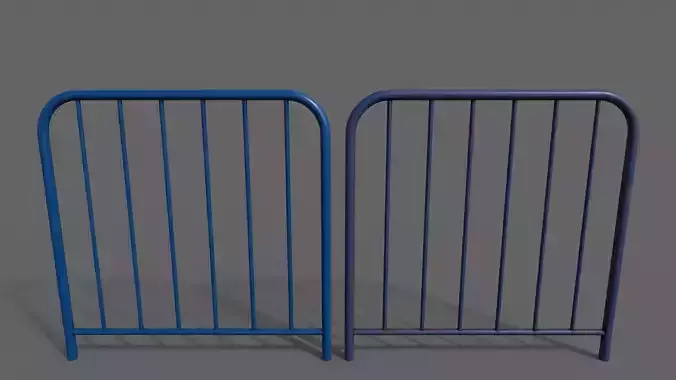 PBR Pedestrian Guard Rail Blue V2