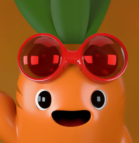 High Quality Cute Vegetable Character 3D model_4