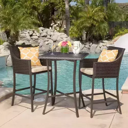 Alexa Square Long Bar Height Dining Set  3D model