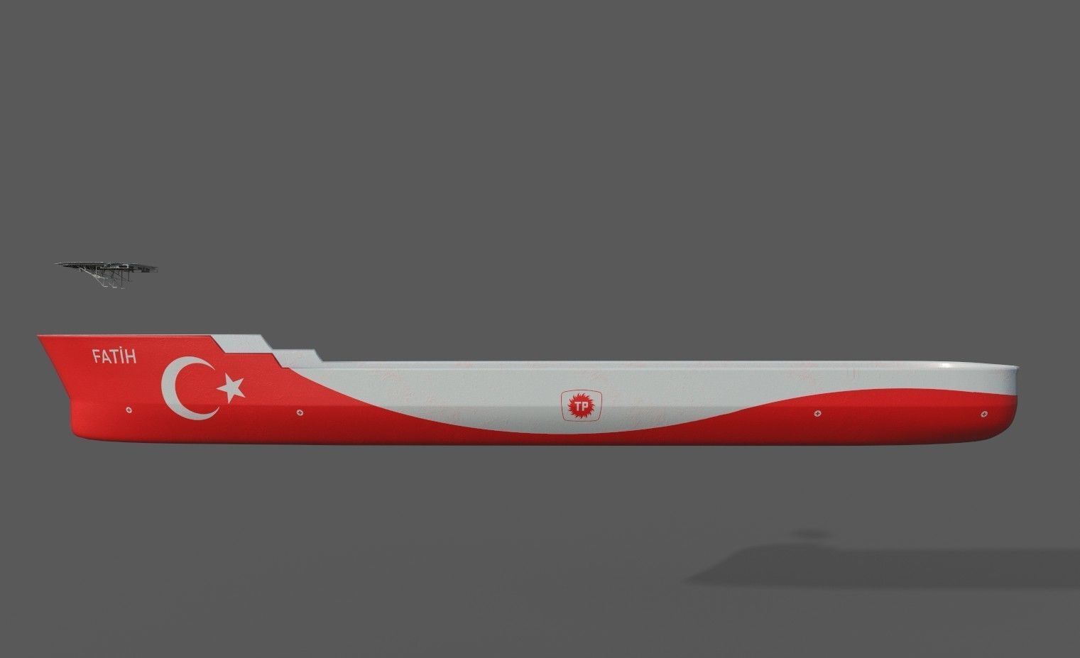 Fatih Deep Drilling Ship 3D model_8