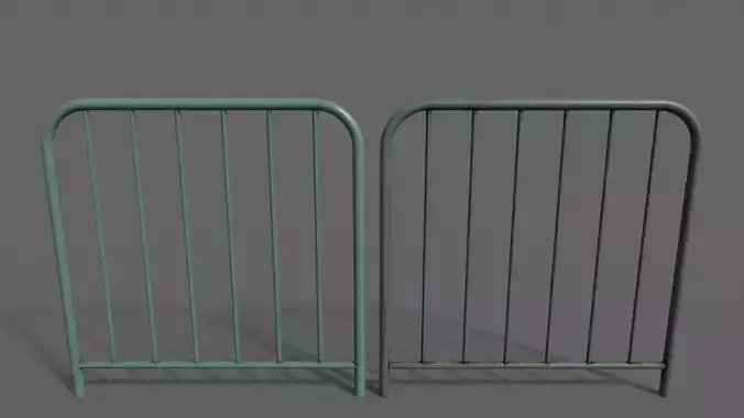 PBR Pedestrian Guard Rail Green V2