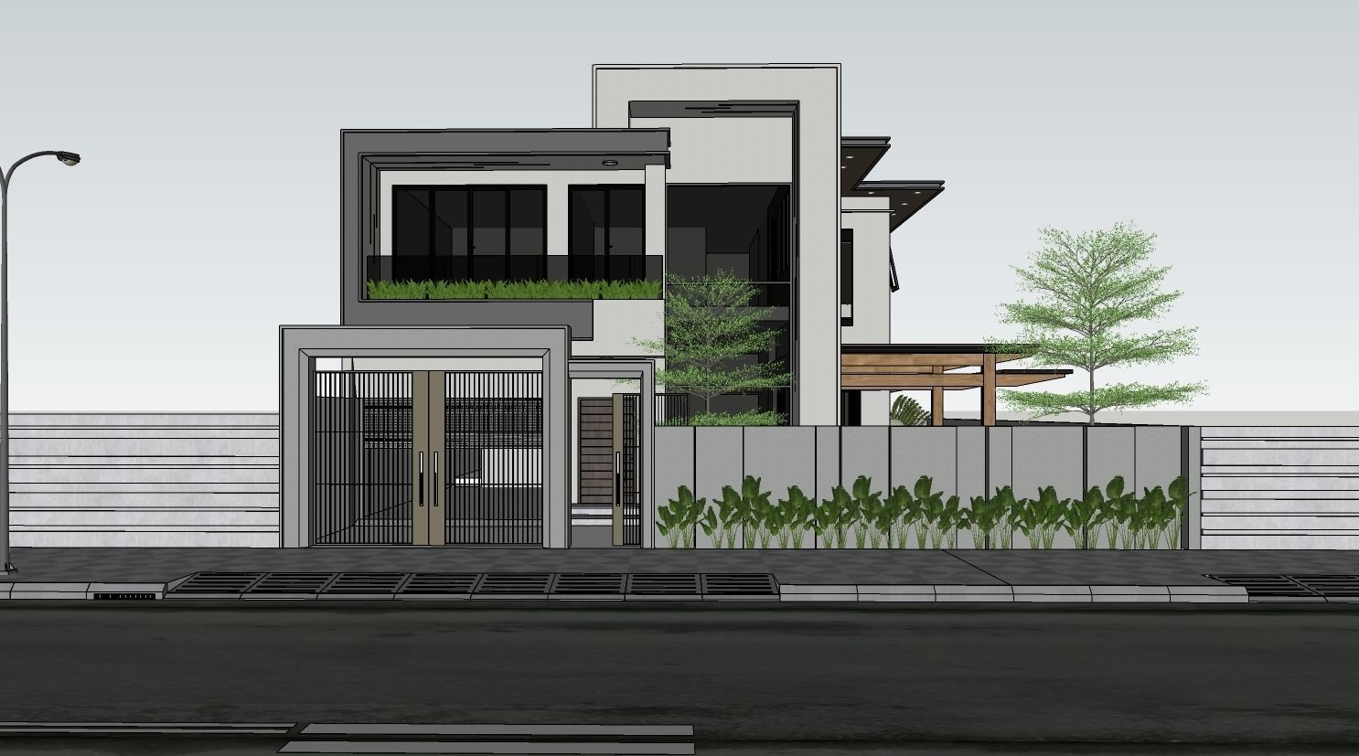 VILLA modern house 3D model_3