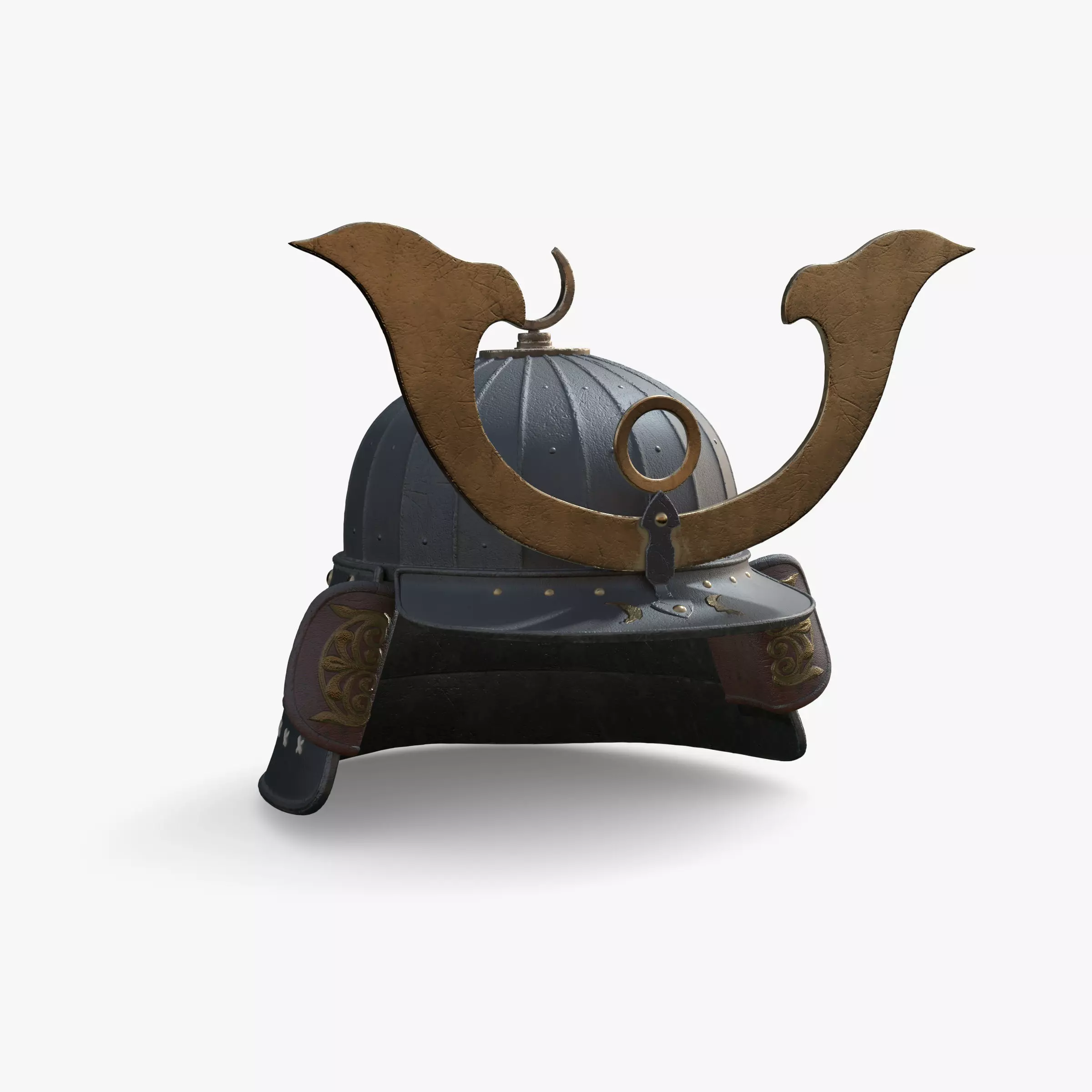 Samurai Helmet 3D model_0