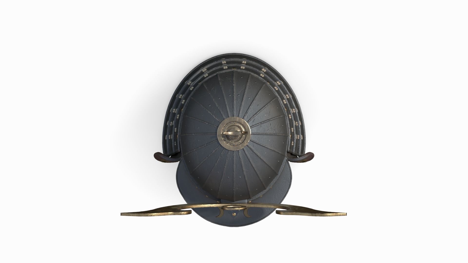 Samurai Helmet 3D model_3