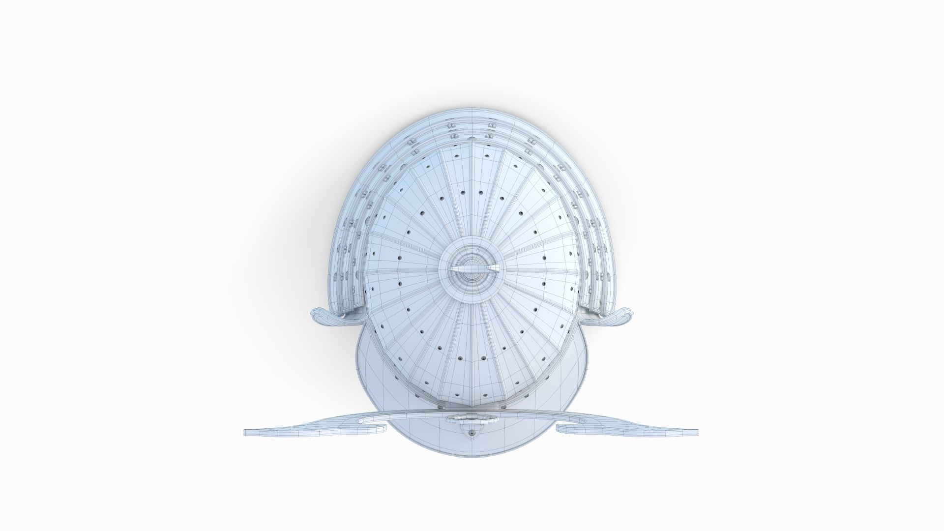 Samurai Helmet 3D model_10