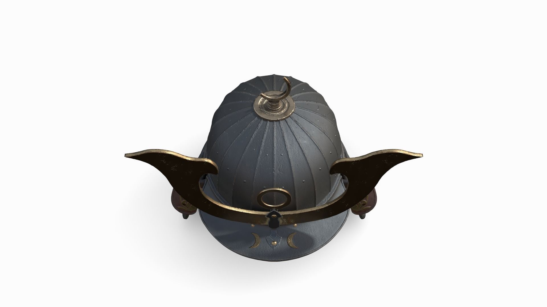 Samurai Helmet 3D model_4