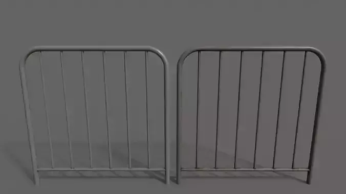 PBR Pedestrian Guard Rail Grey V2