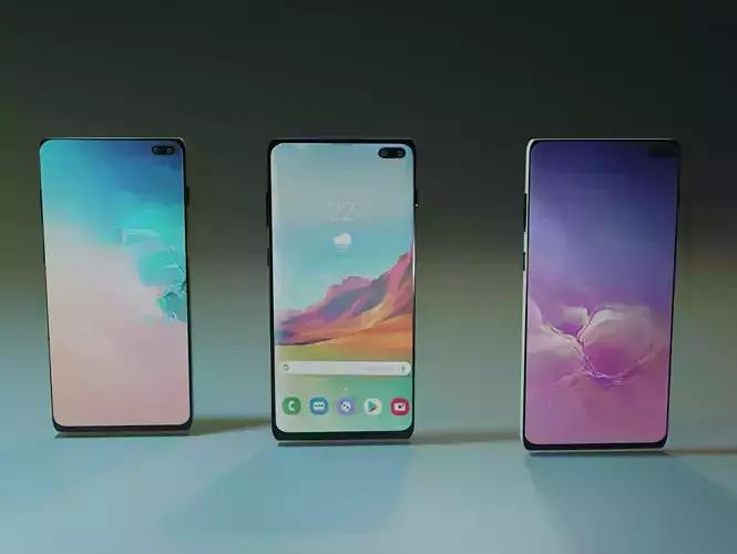 Samsung s10 plus all official colors Free 3D model