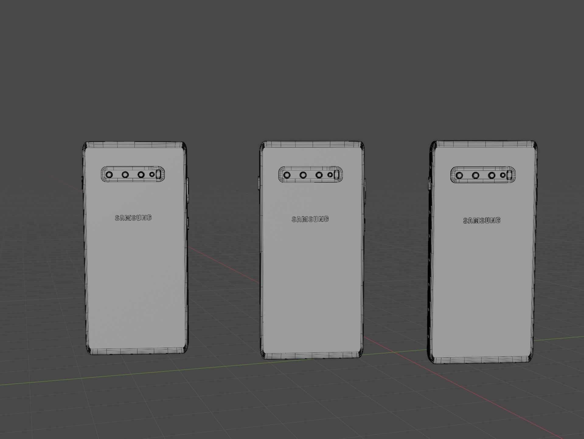 Samsung s10 plus all official colors Free 3D model_8