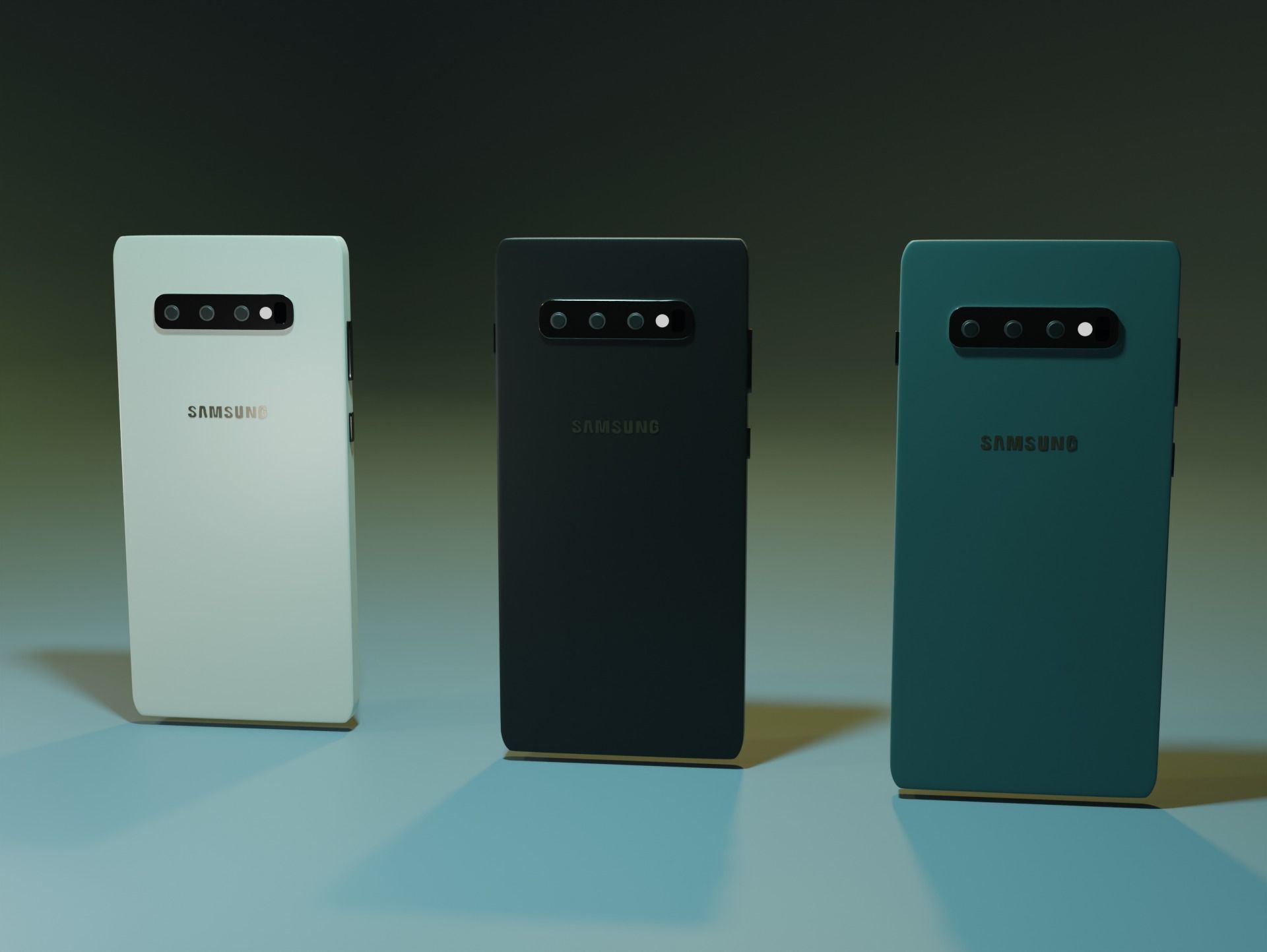 Samsung s10 plus all official colors Free 3D model_1