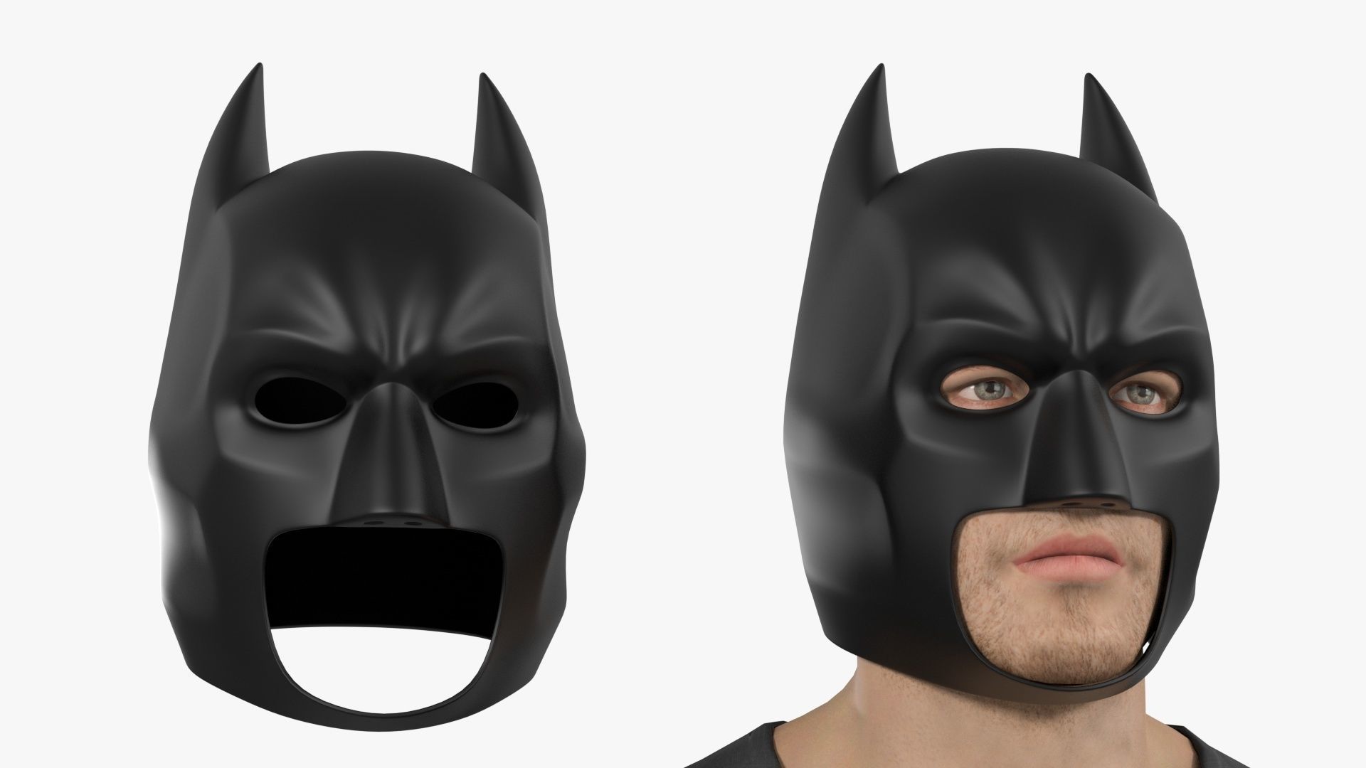 Batman Mask 3D model_10