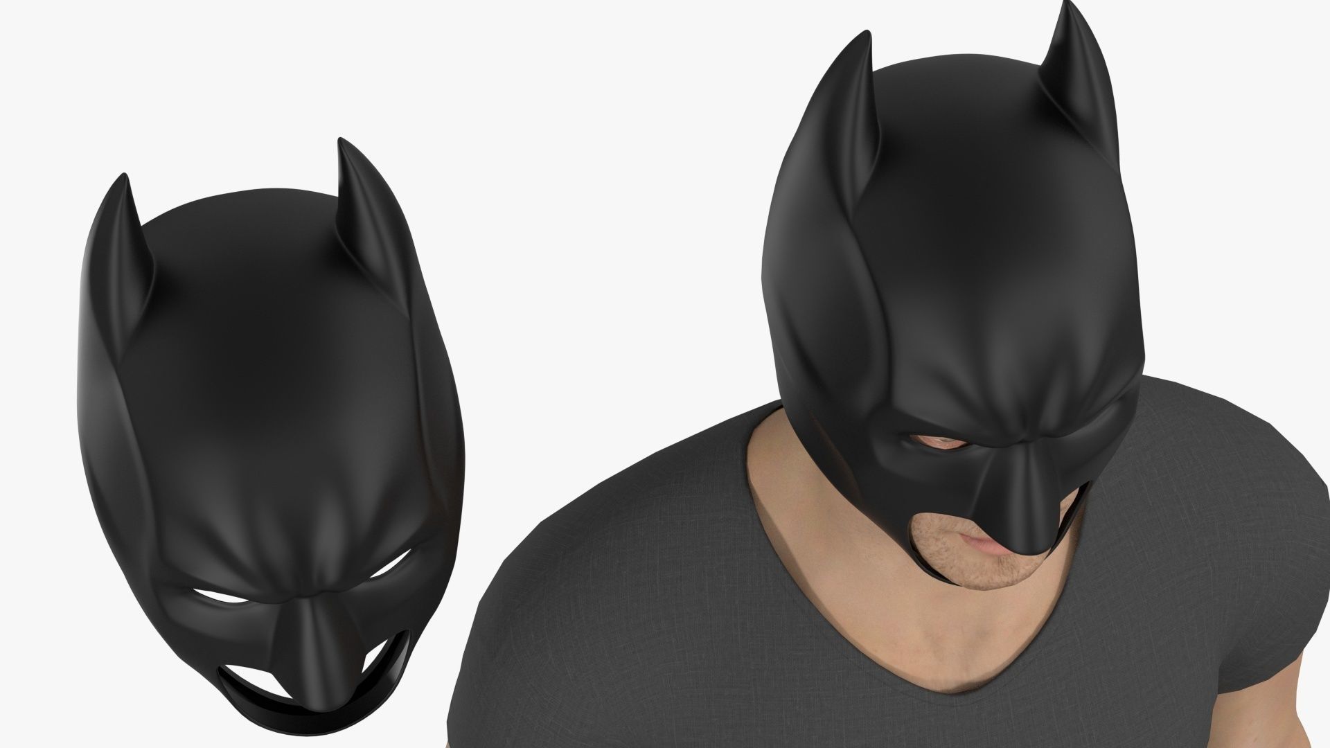Batman Mask 3D model_8
