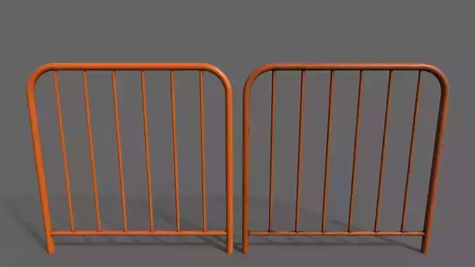 PBR Pedestrian Guard Rail Orange V2