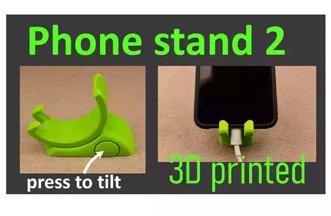 Adjustable phone stand 2 3D print model