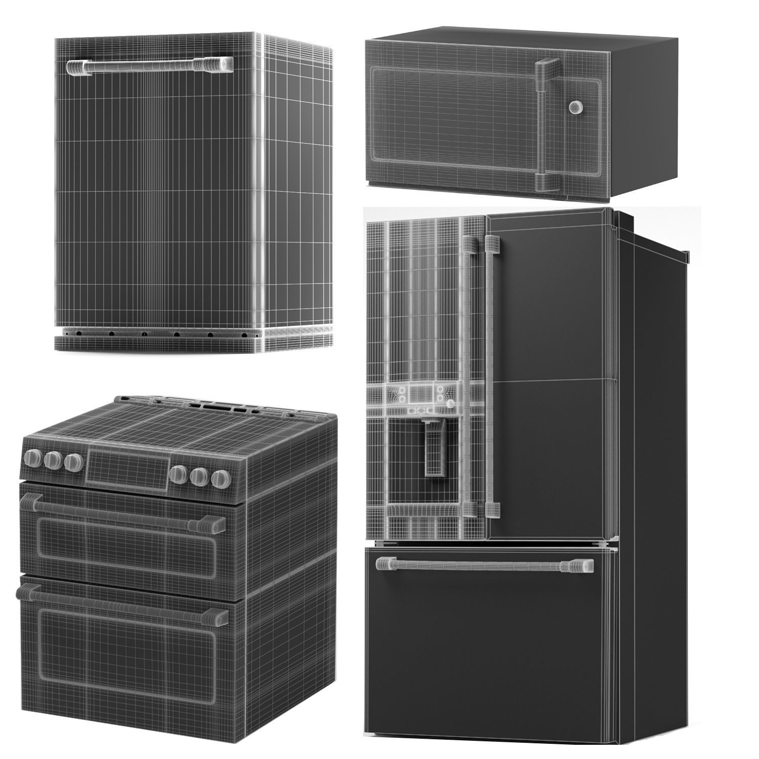 GE Cafe Appliances 3D model_4