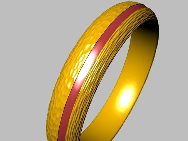 textured designer band stl verified  3D print model_2