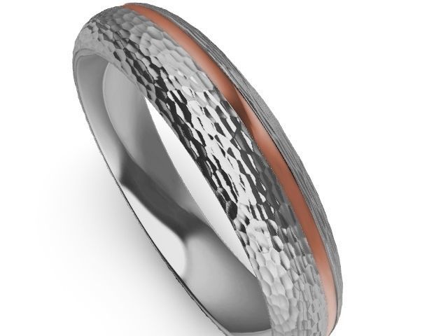 textured designer band stl verified  3D print model_14