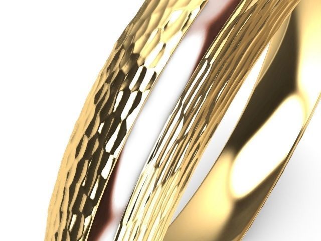 textured designer band stl verified  3D print model_11