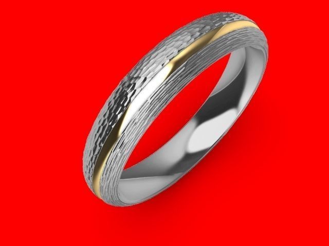 textured designer band stl verified  3D print model_18