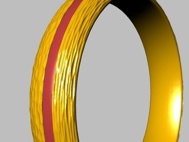 textured designer band stl verified  3D print model_12