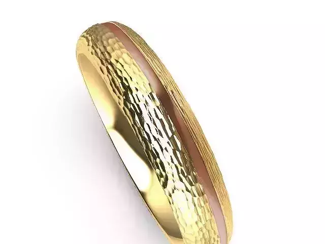 textured designer band stl verified 