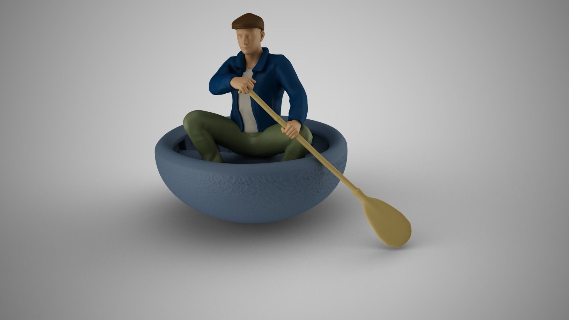 Old Rower 3D print model_9