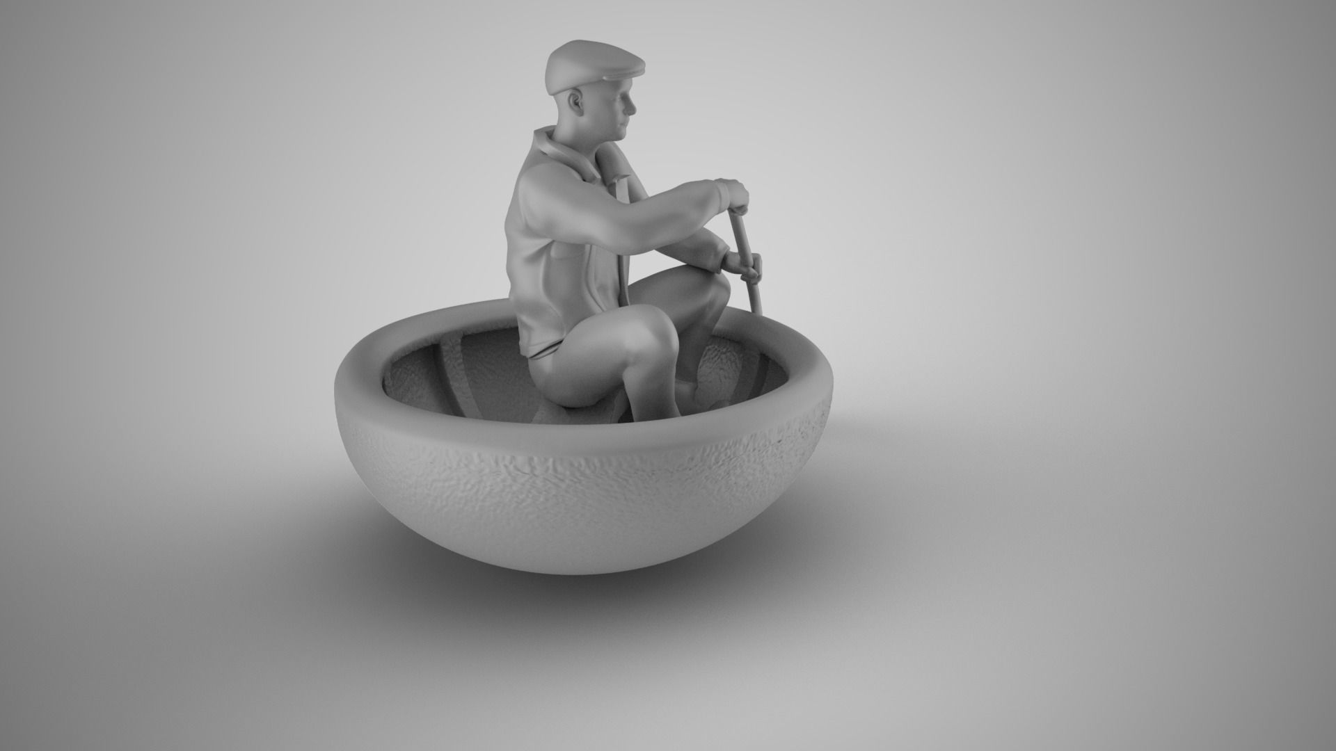 Old Rower 3D print model_2