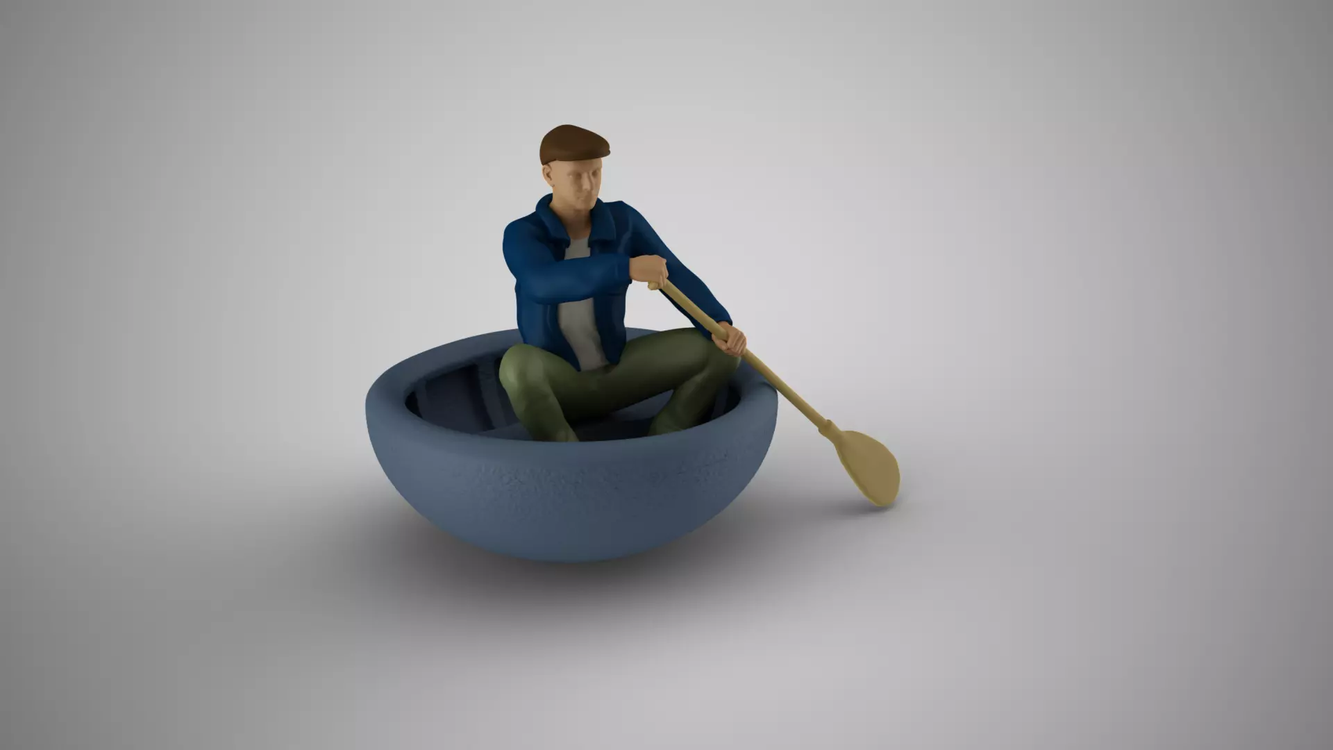 Old Rower 3D print model_0