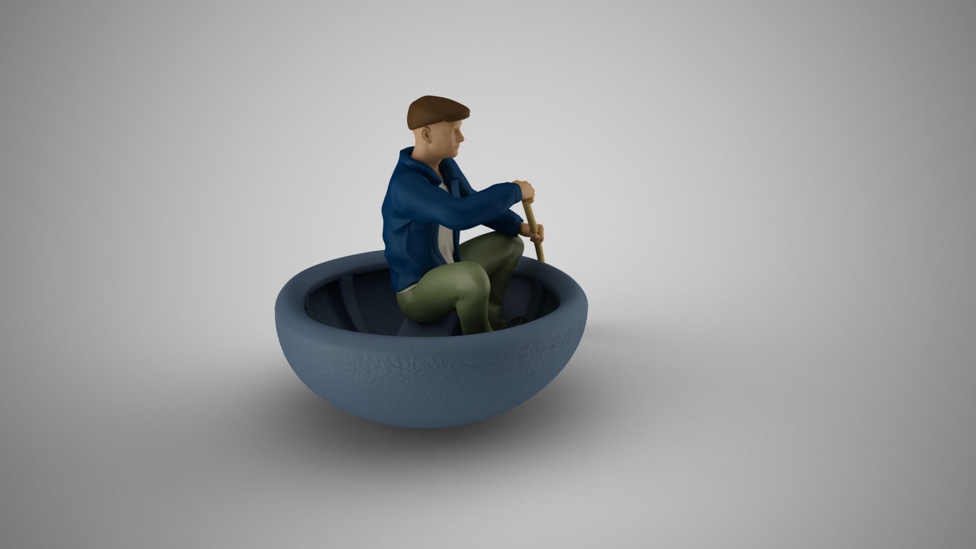 Old Rower 3D print model_3
