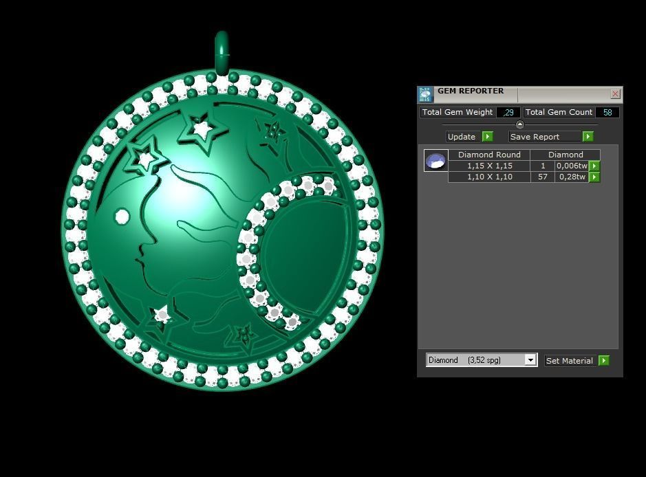 Pendant P145 3D Print Model 3D print model_1
