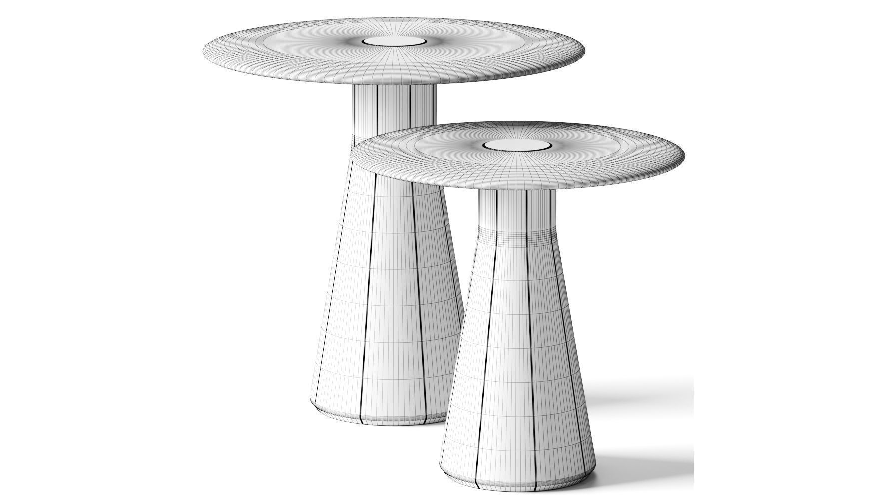 Andreu World Reverse Occasional Coffee Tables 3D model_2