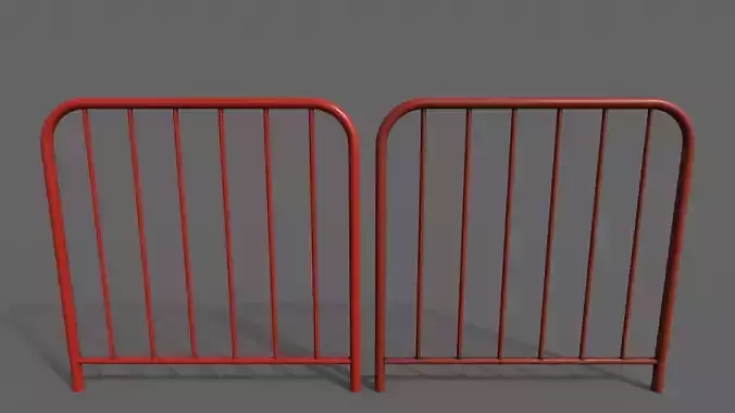 PBR Pedestrian Guard Rail Red V2