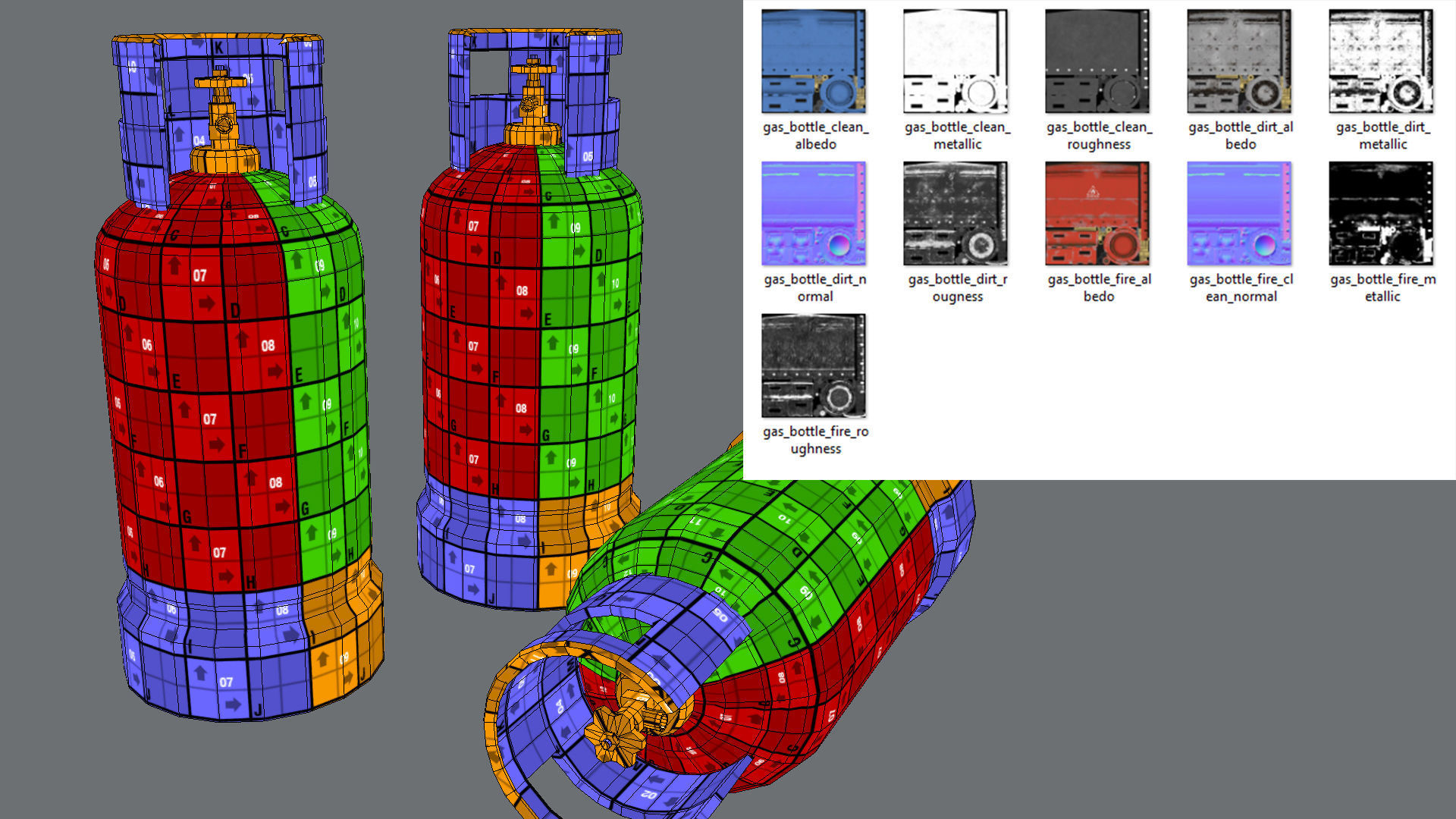 Propane Tank Low-poly 3D model_5