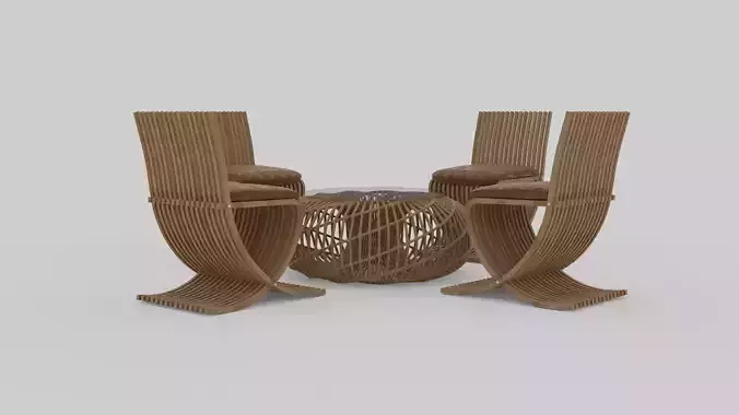 lawn chair and table