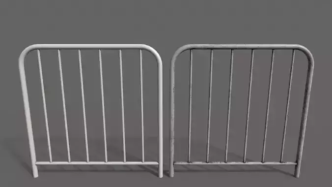 PBR Pedestrian Guard Rail White V2