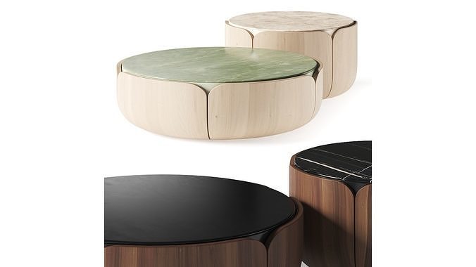 Milla and Milli Bloom Coffee Tables 3D model
